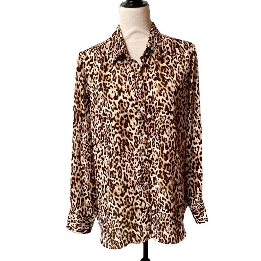Banana Republic Dillon Classic Fit Buttondown Shirt in Animal/Leopard Print